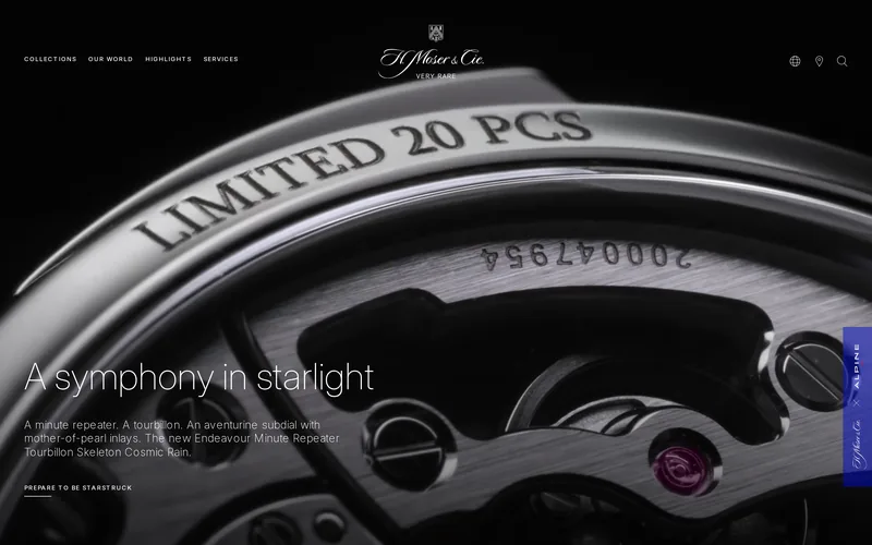 Screenshot of H. Moser & Cie., captured 2026-09-23.