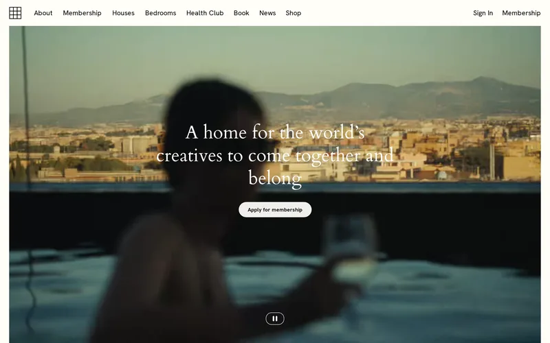 Screenshot of Soho House, captured 2026-09-23.