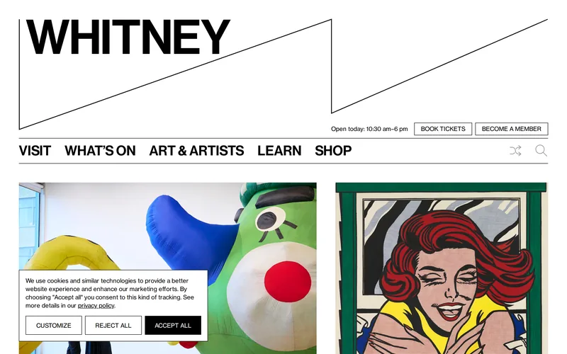 Screenshot of Whitney Museum of American Art, captured 2026-09-23.