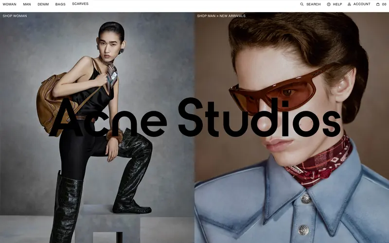 Screenshot of Acne Studios, captured 2026-09-23.