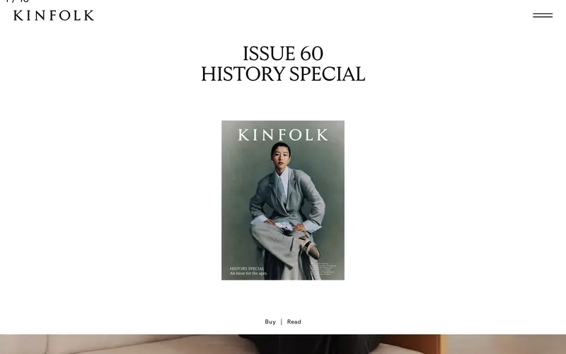 Screenshot of Kinfolk, captured 2026-09-23.